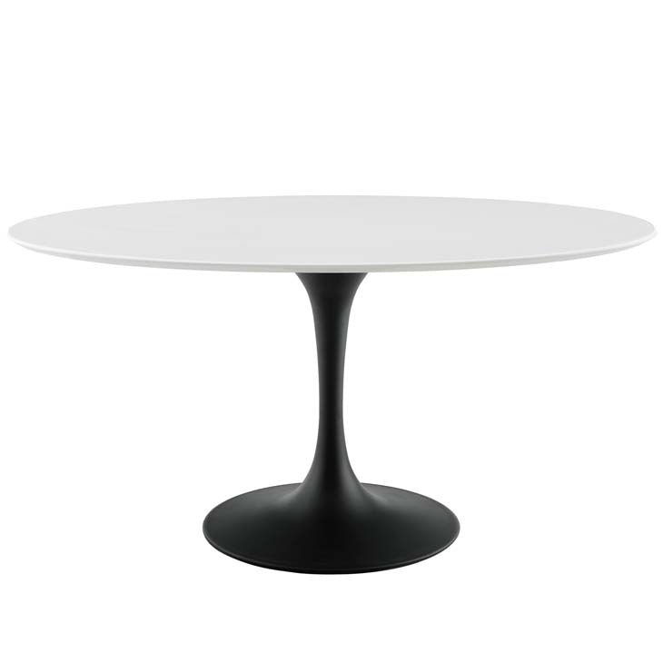 Tulip 60" Oval Wood Top Dining Table - living-essentials